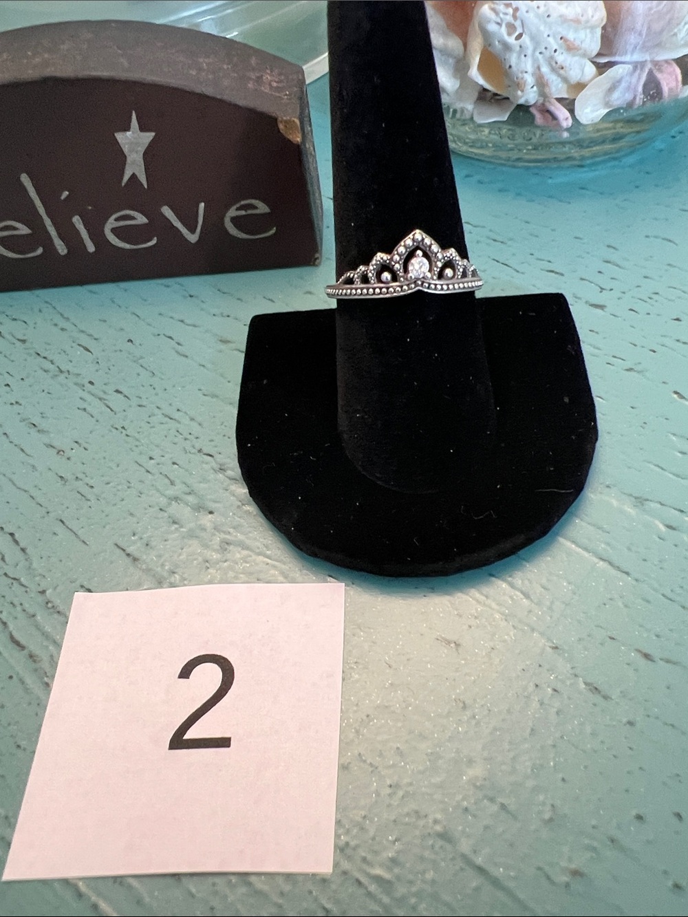 Pandora Enchanted Crown Ring Size 9